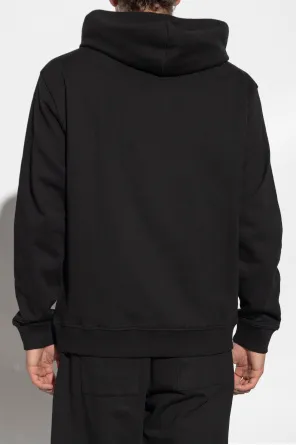 Logo Plaque Drawstring Hoodie