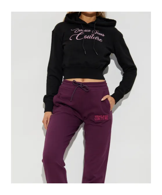 Cropped Drawstring Hoodie