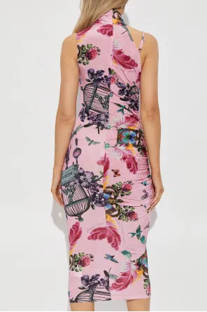 Floral Printed Sleeveless Midi Dress