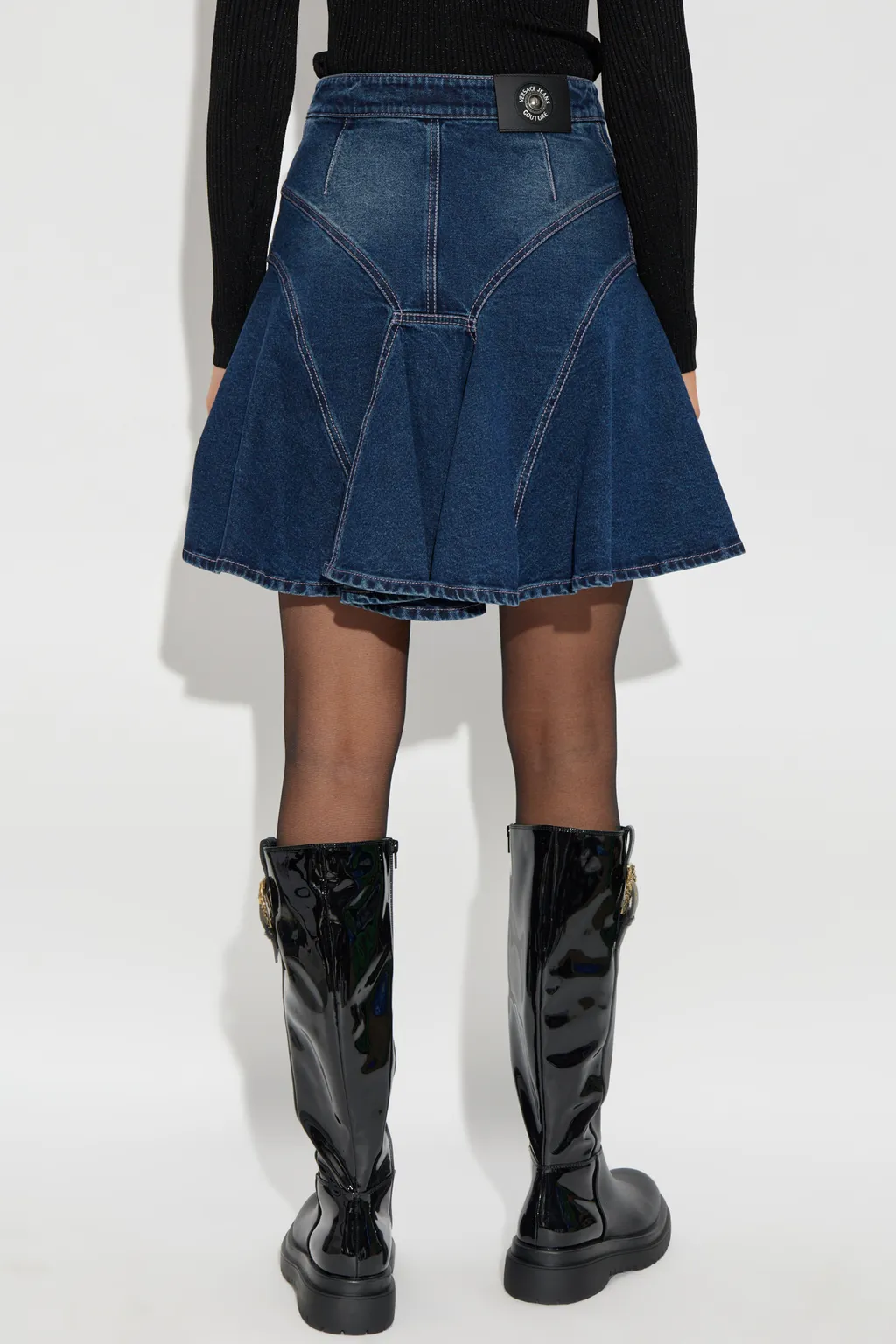 Logo Denim Skirt