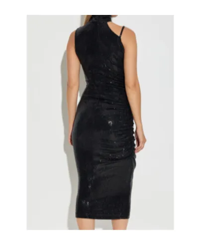 Sequinned High-Neck Dress
