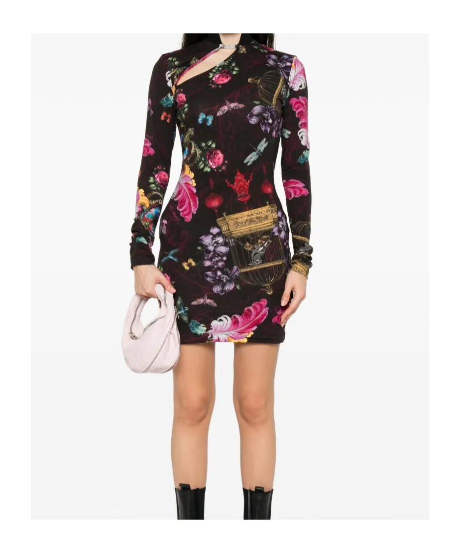 Floral-Print Mini Dress