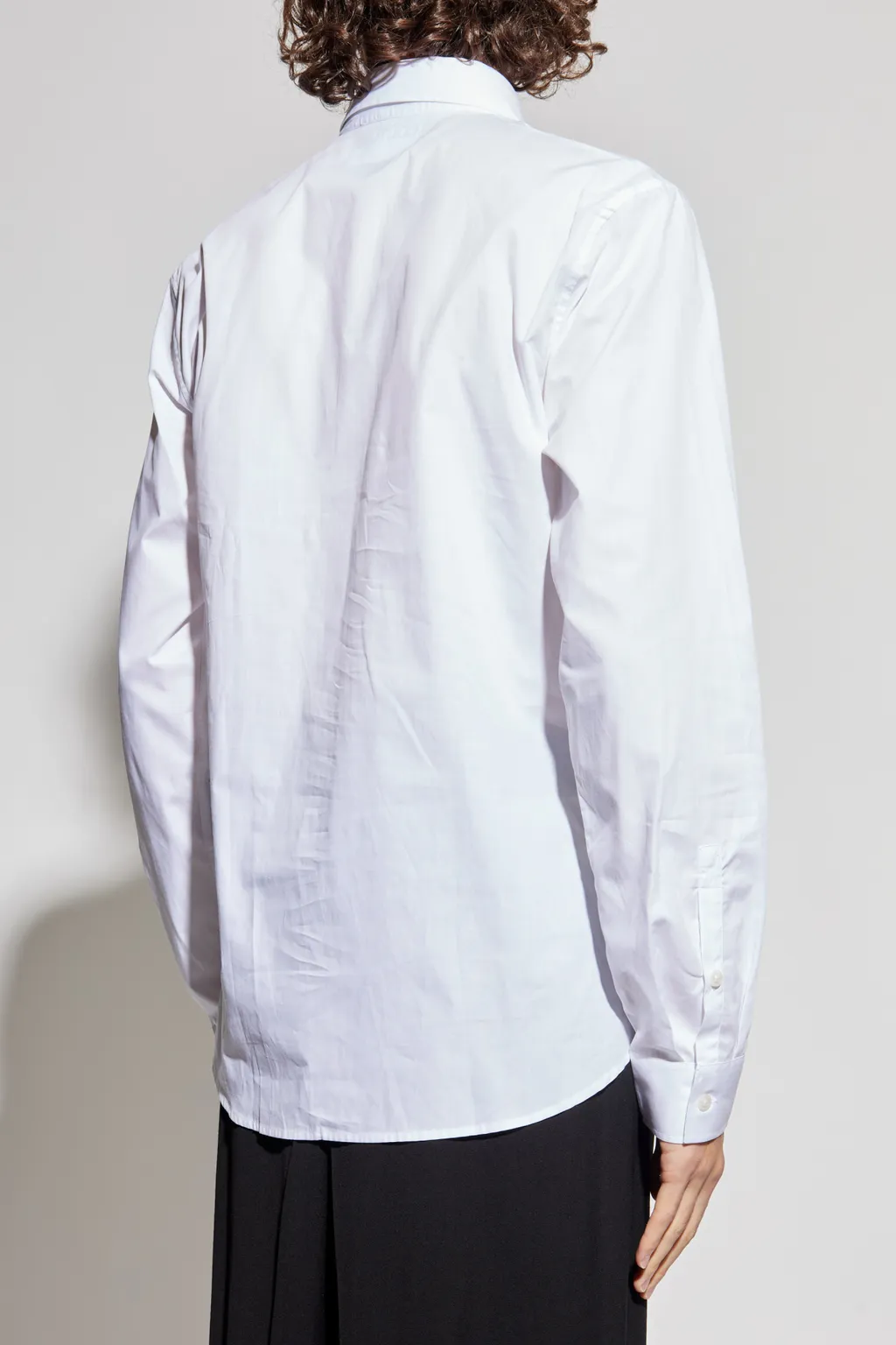 Logo Embroidered Long-Sleeved Shirt