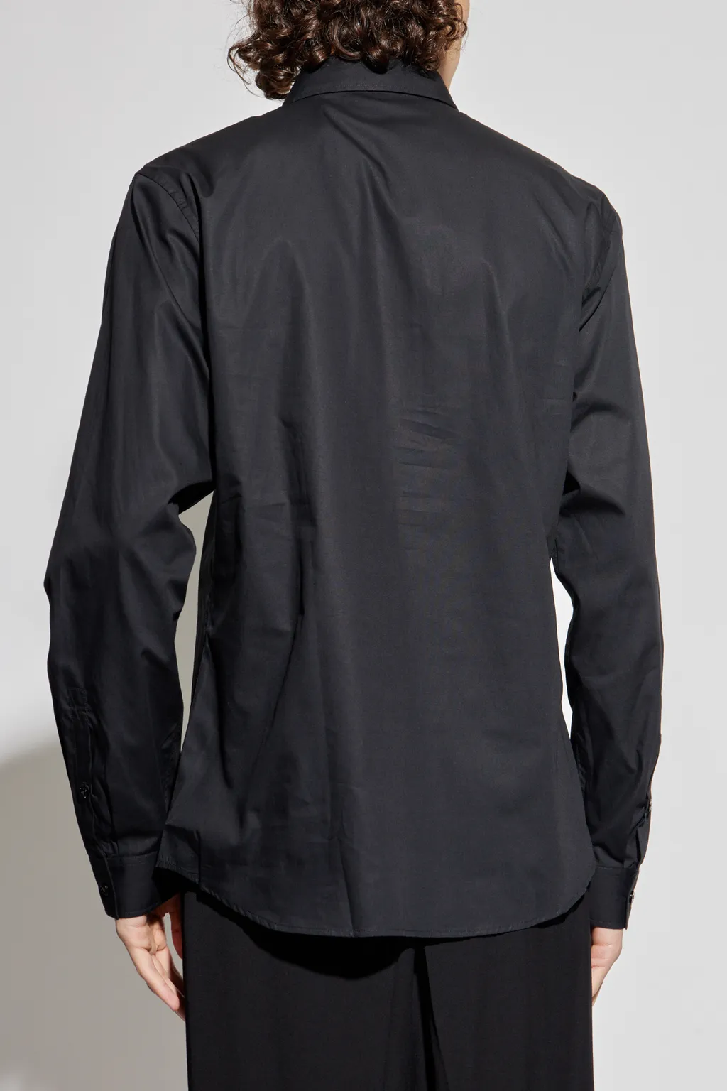 Logo Embroidered Long-Sleeved Shirt