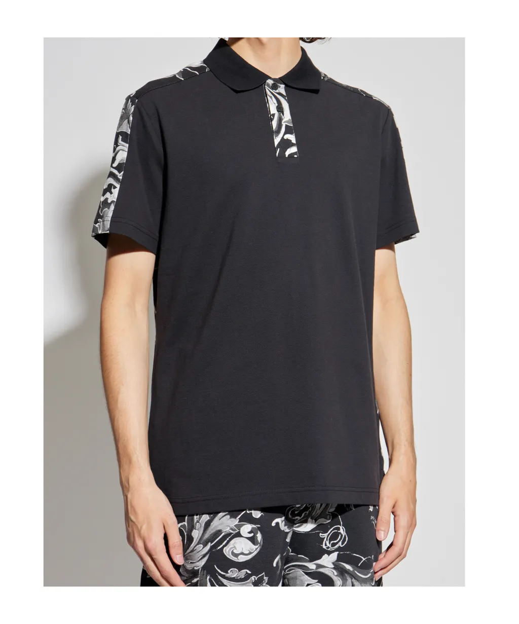 Barocco Printed Short-Sleeved Polo Shirt