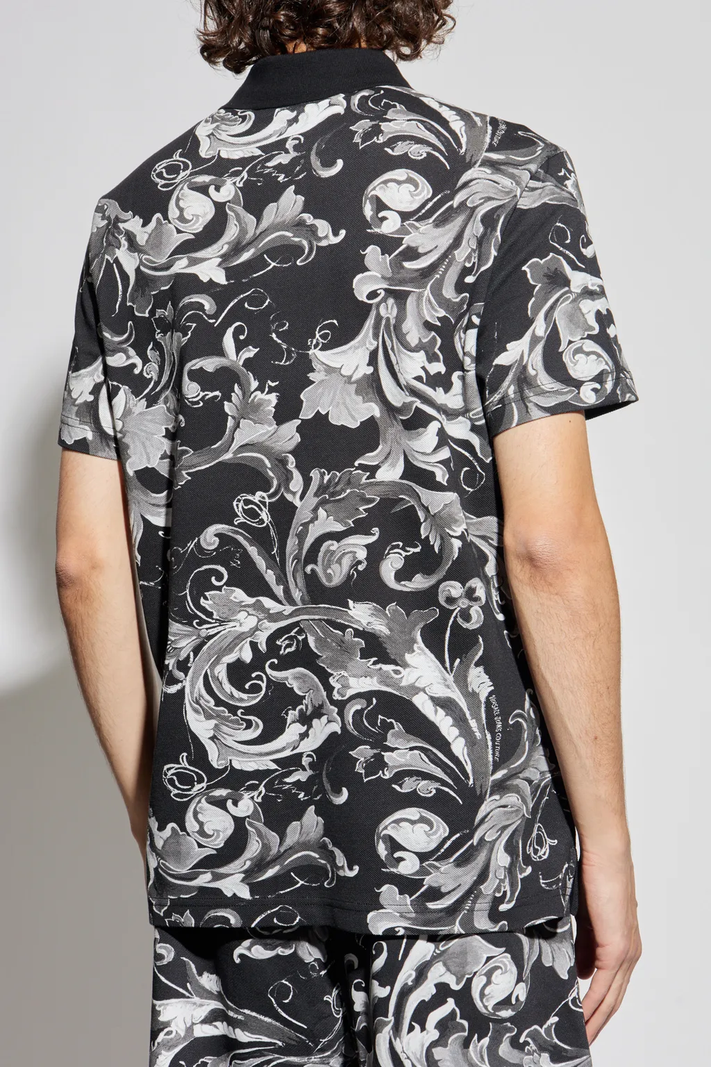 Barocco Printed Short-Sleeved Polo Shirt