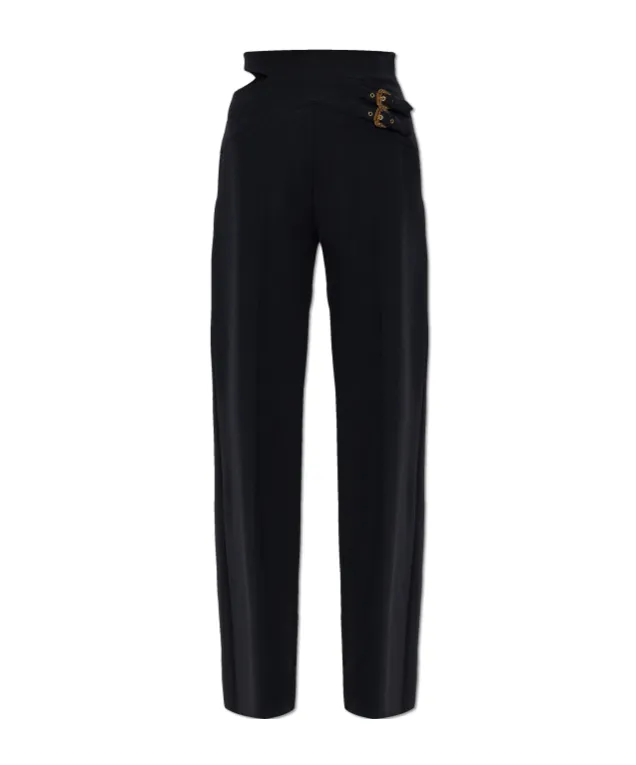 Cut-Out Buckle-Detail Trousers