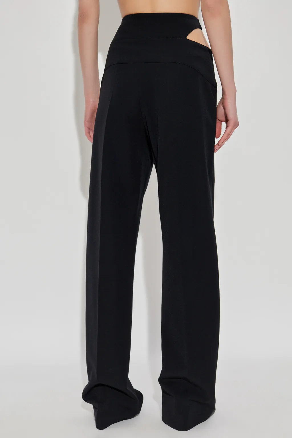 Cut-Out Buckle-Detail Trousers