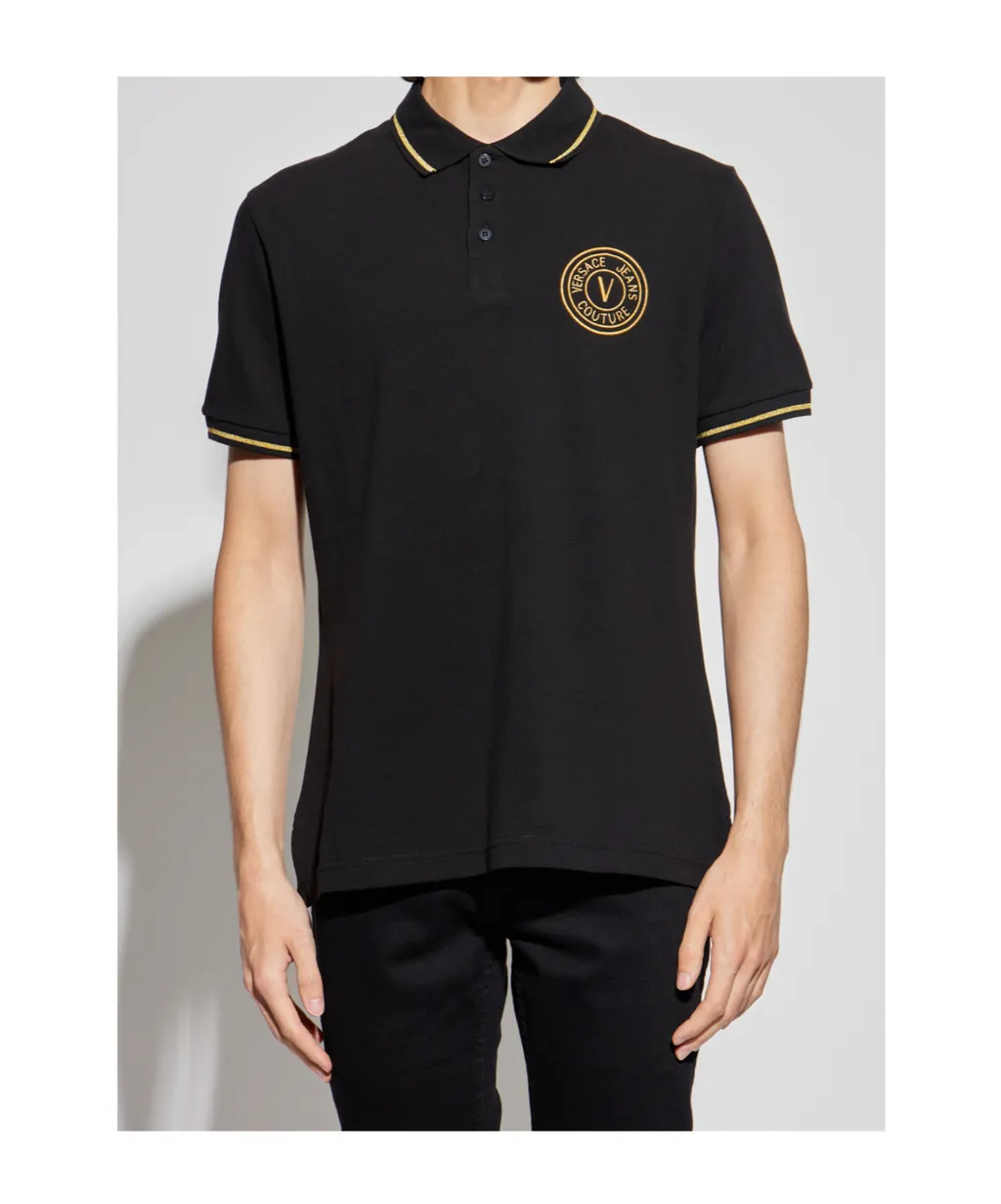 Logo Embroidered Short-Sleeved Polo Shirt