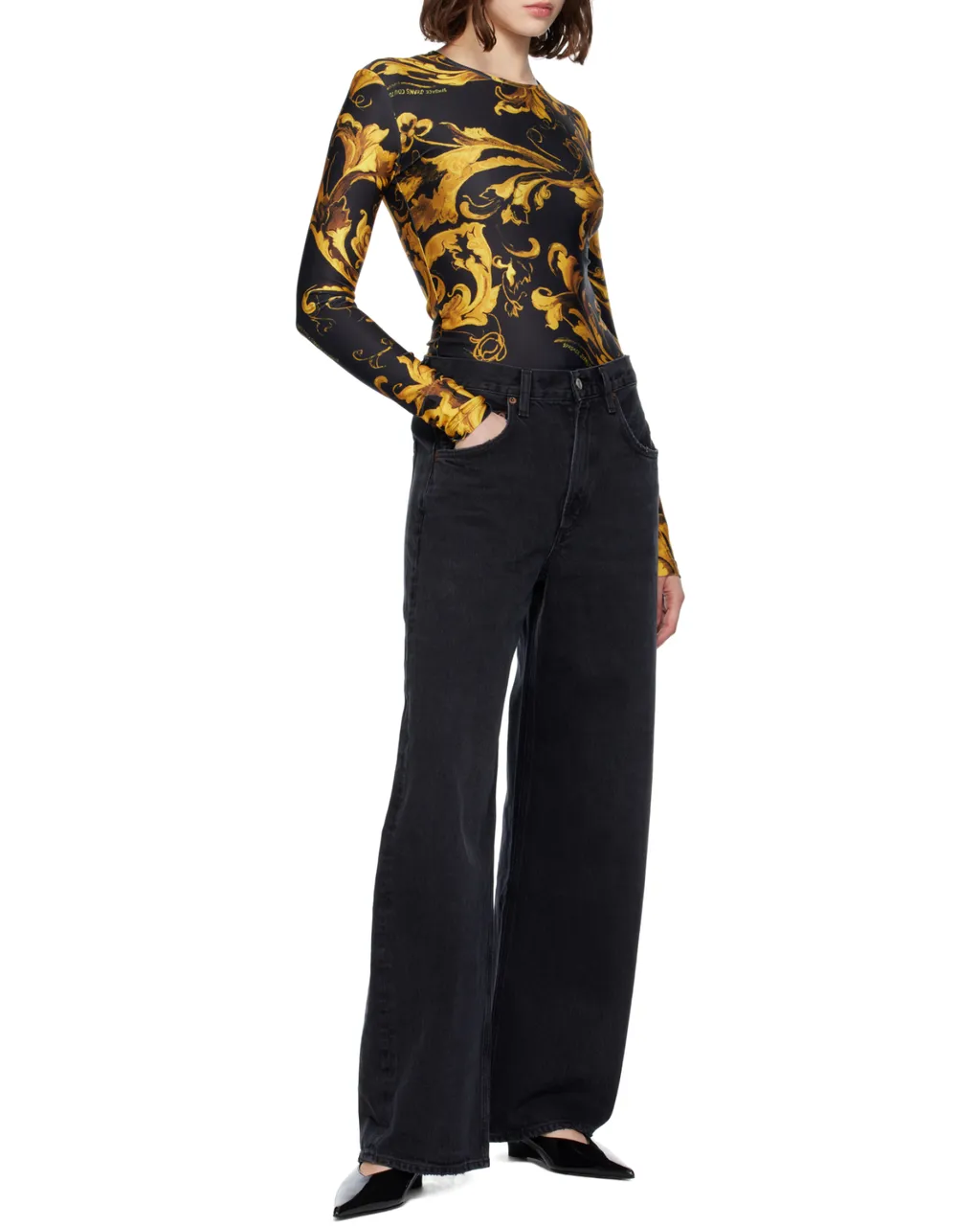 Barocco-Print Bodysuit