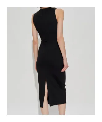 Cut-Out Buckle Midi Dress