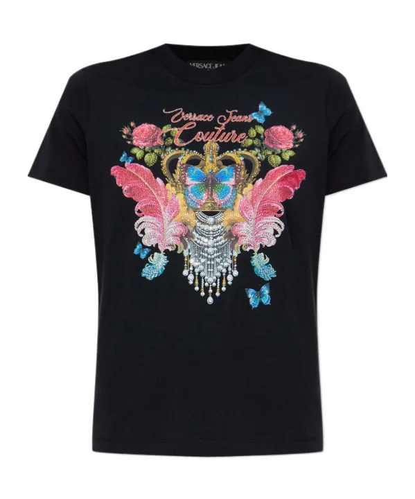Butterfly Crown-Print T-Shirt