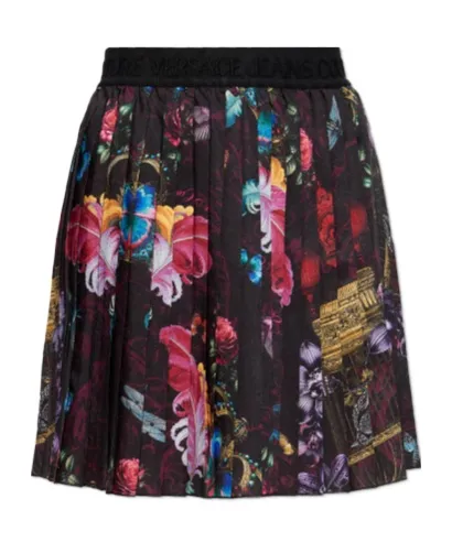 Floral-Print Pleated Skirt
