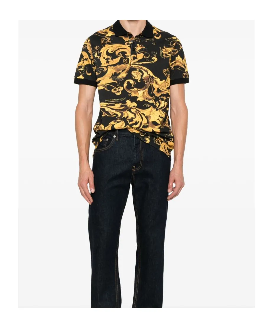 Porcelain Barocco-Print Polo Shirt