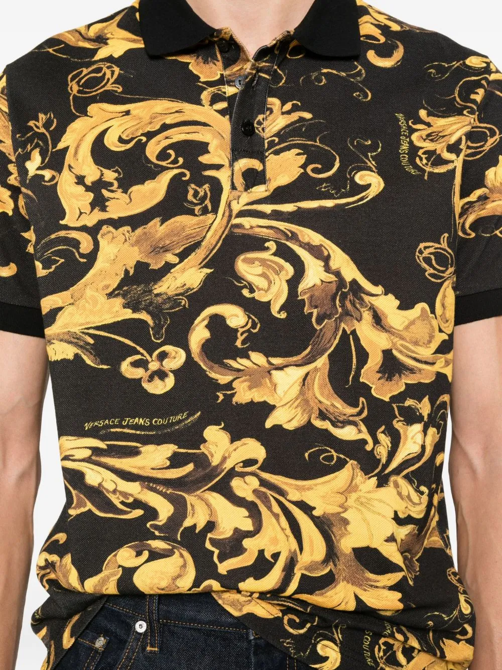 Porcelain Barocco-Print Polo Shirt