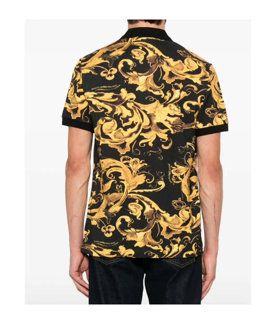 Porcelain Barocco-Print Polo Shirt