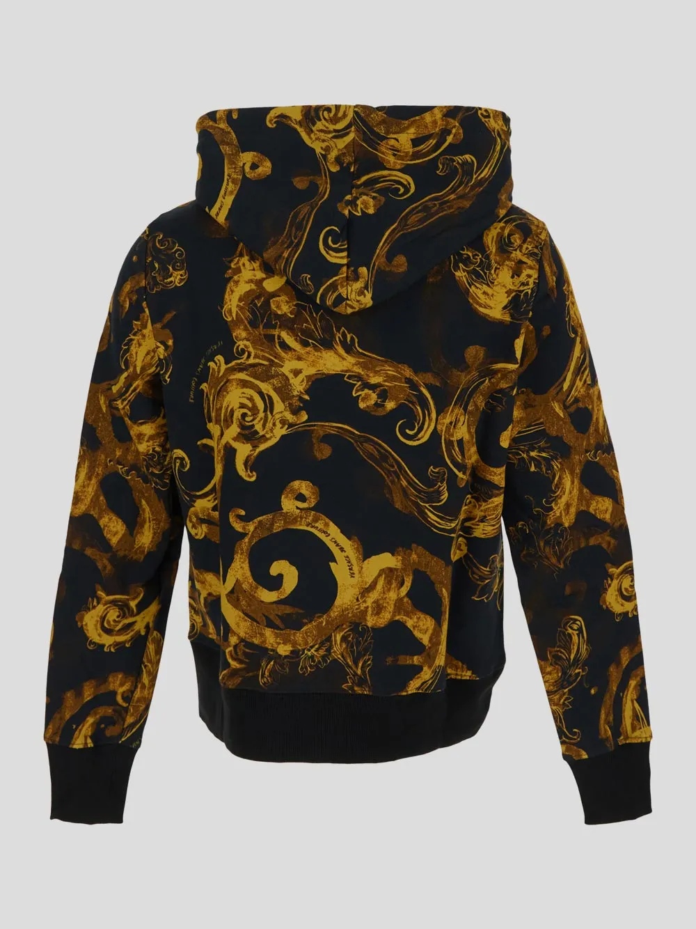 Watercolor Couture-Print Zip-Up Hoodie