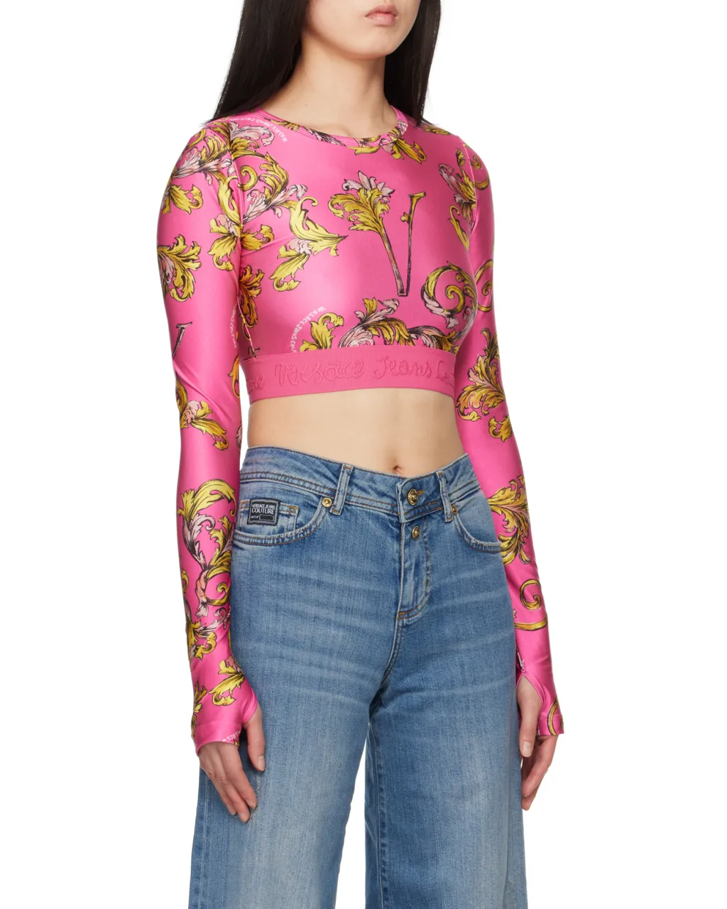 Baroque Printed Cropped Top