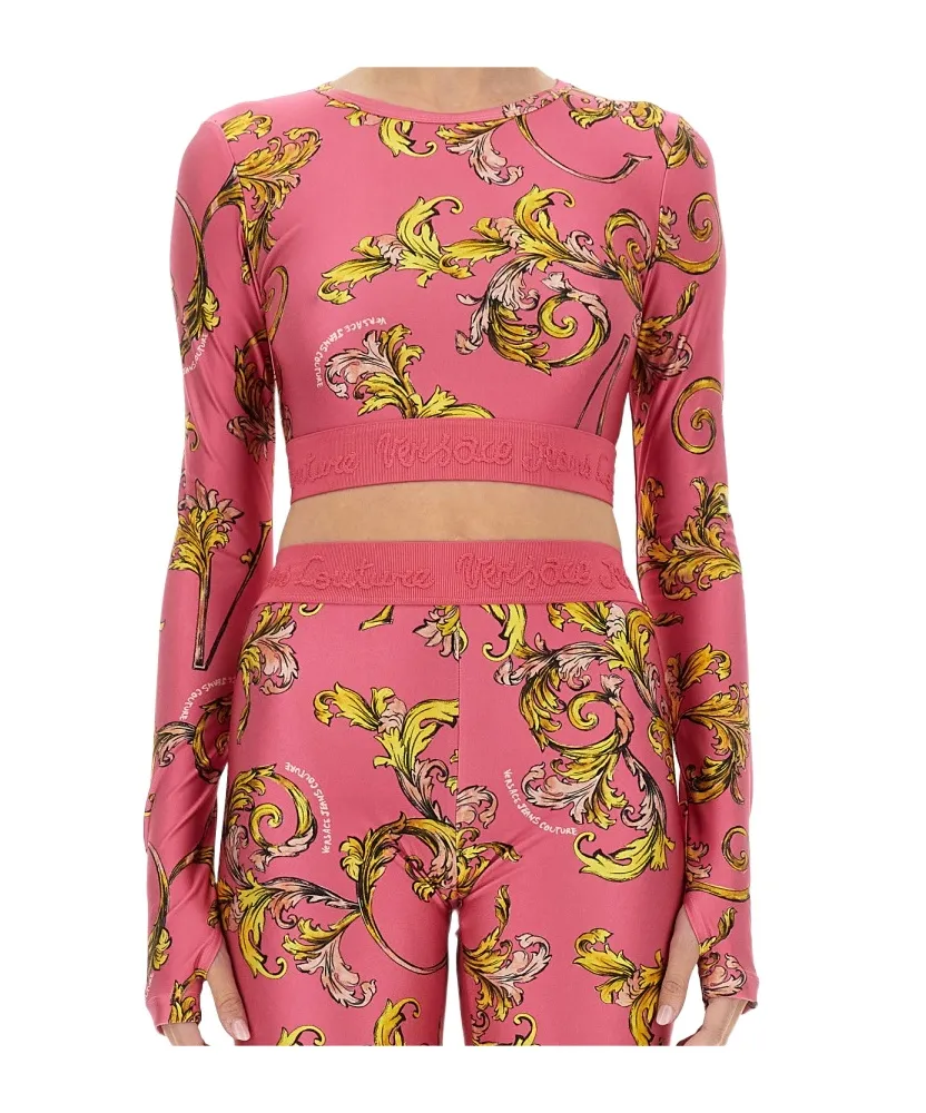 Baroque Printed Cropped Top