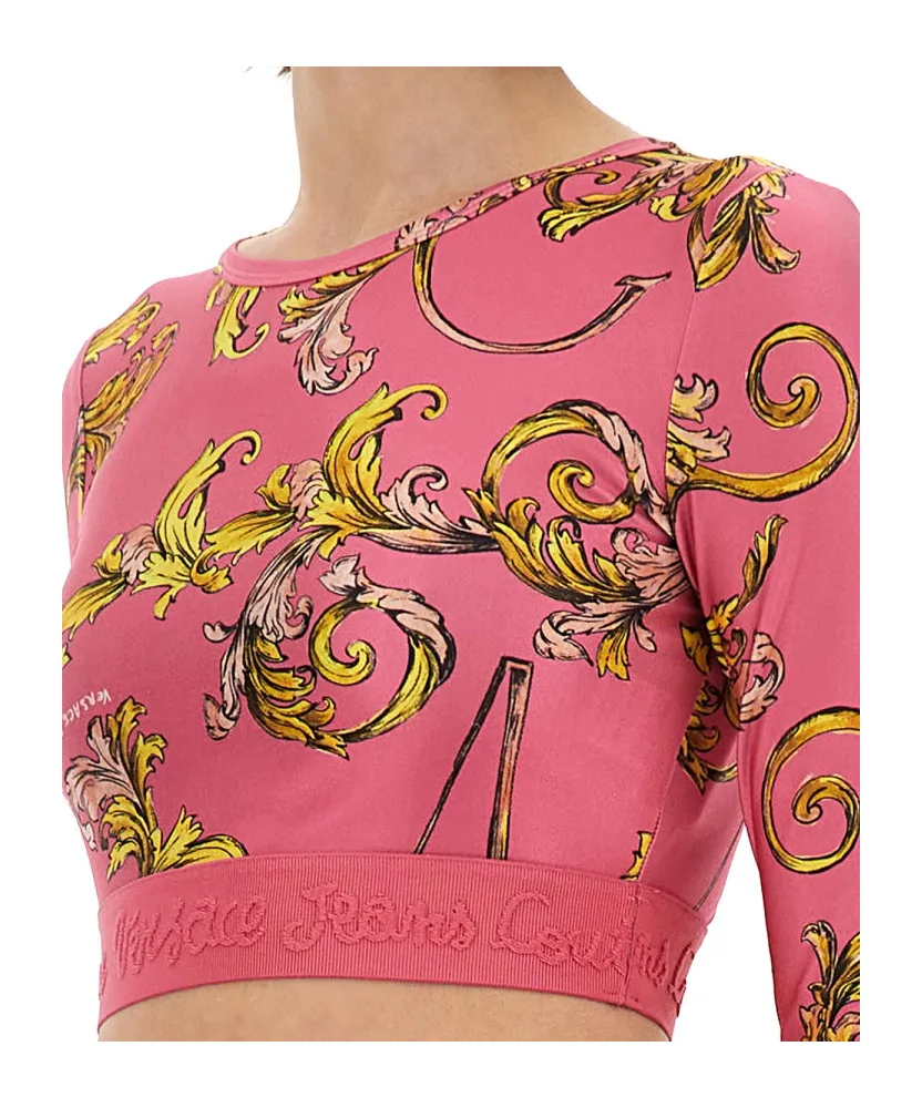 Baroque Printed Cropped Top