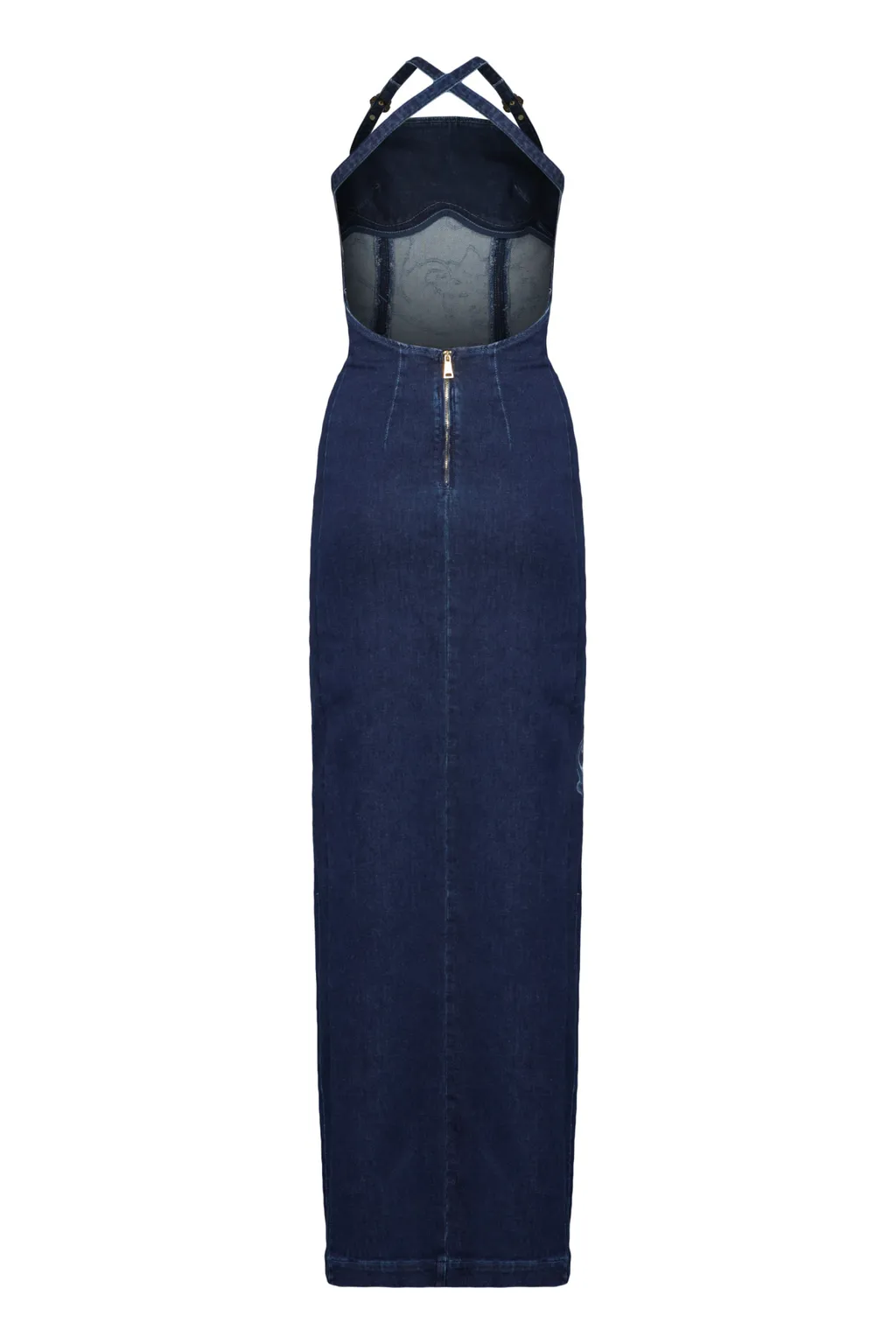 Side Slit Denim Dress