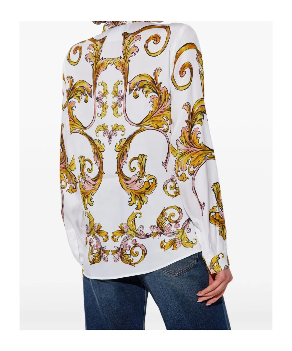 Barocco-Print Long-Sleeved Shirt