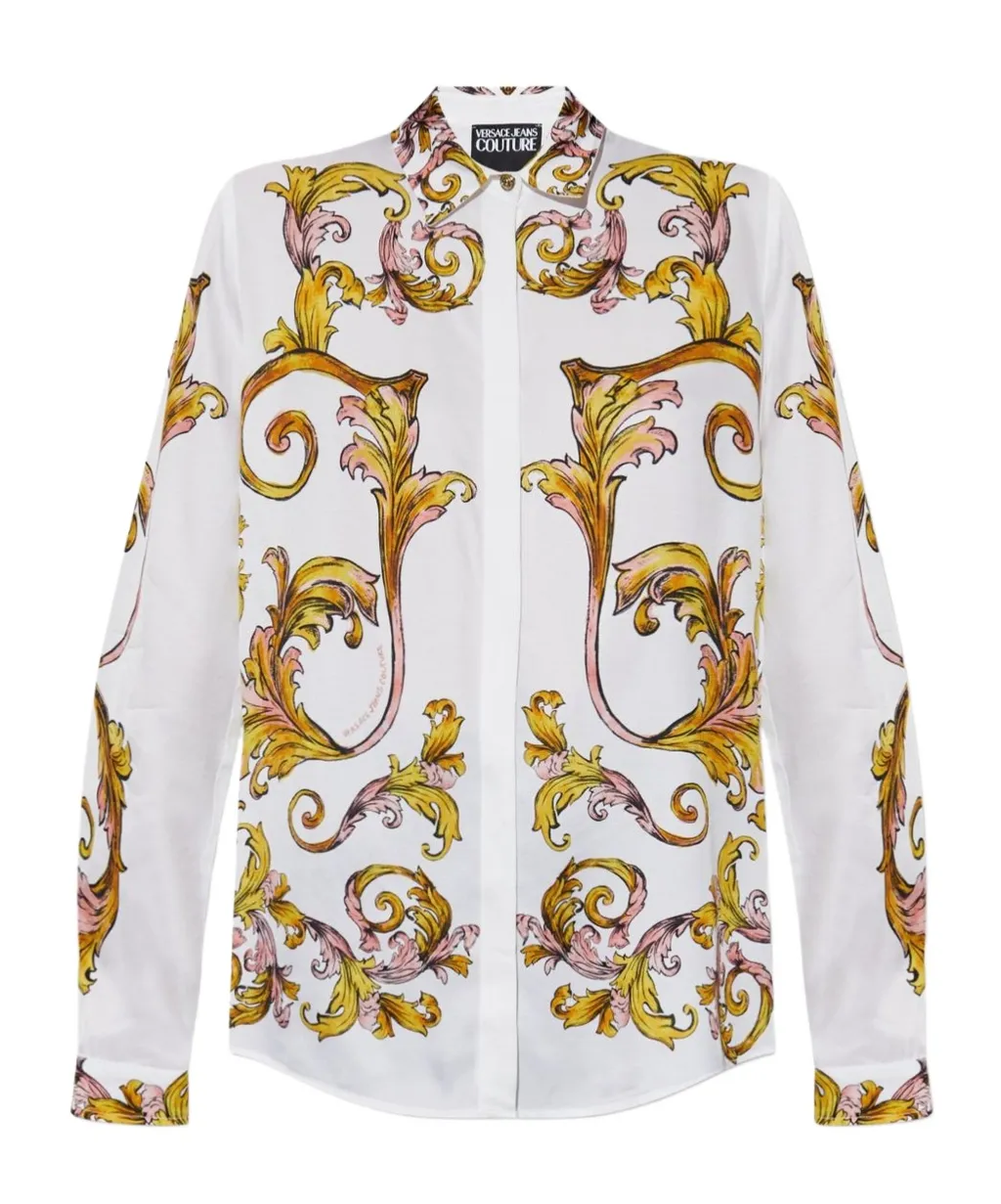 Barocco-Print Long-Sleeved Shirt