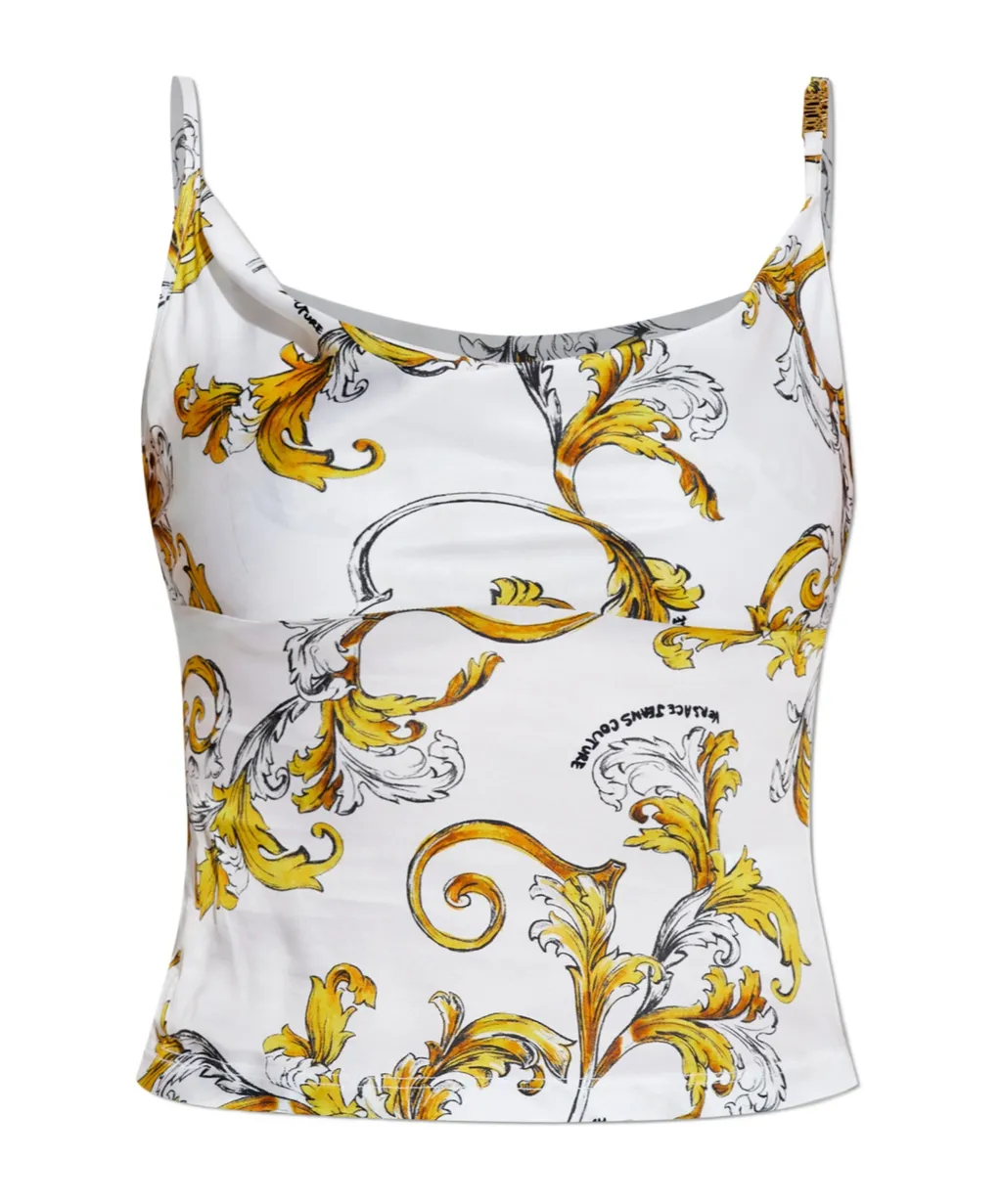 Barocco Print Spaghetti Strap Top