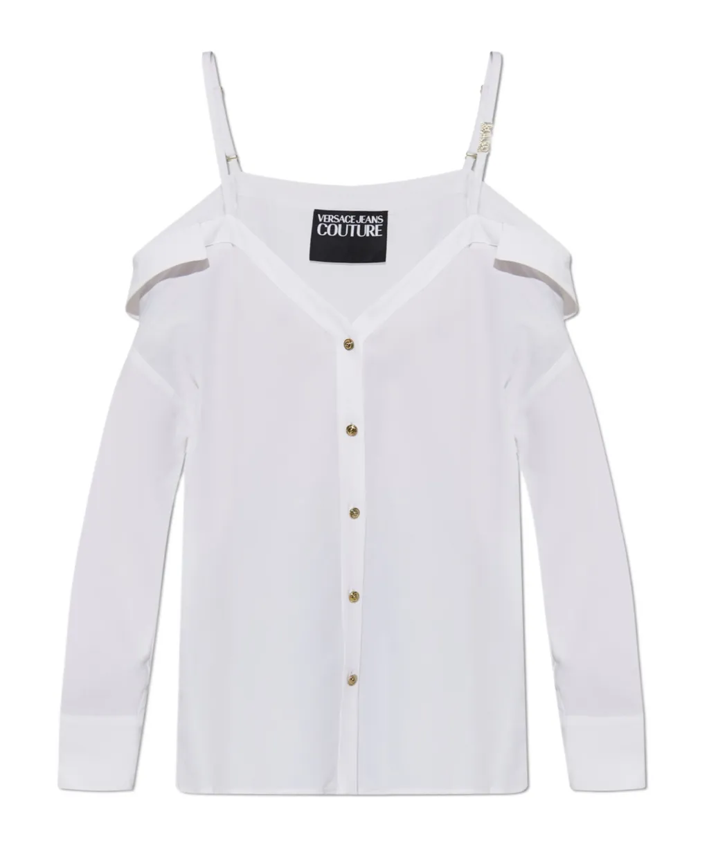 Off-Shoulder Long-Sleeved Shirt