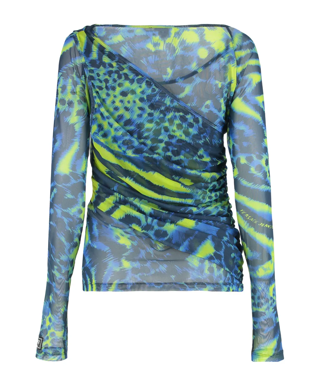 Patterned Tulle Top
