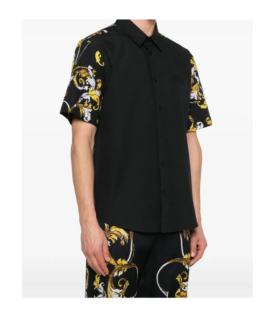 Barocco-Print Short-Sleeved Shirt