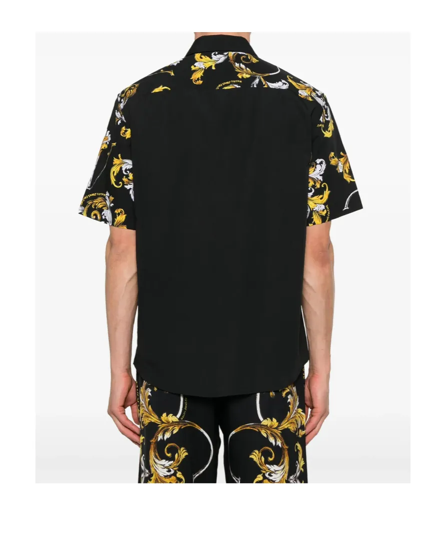 Barocco-Print Short-Sleeved Shirt