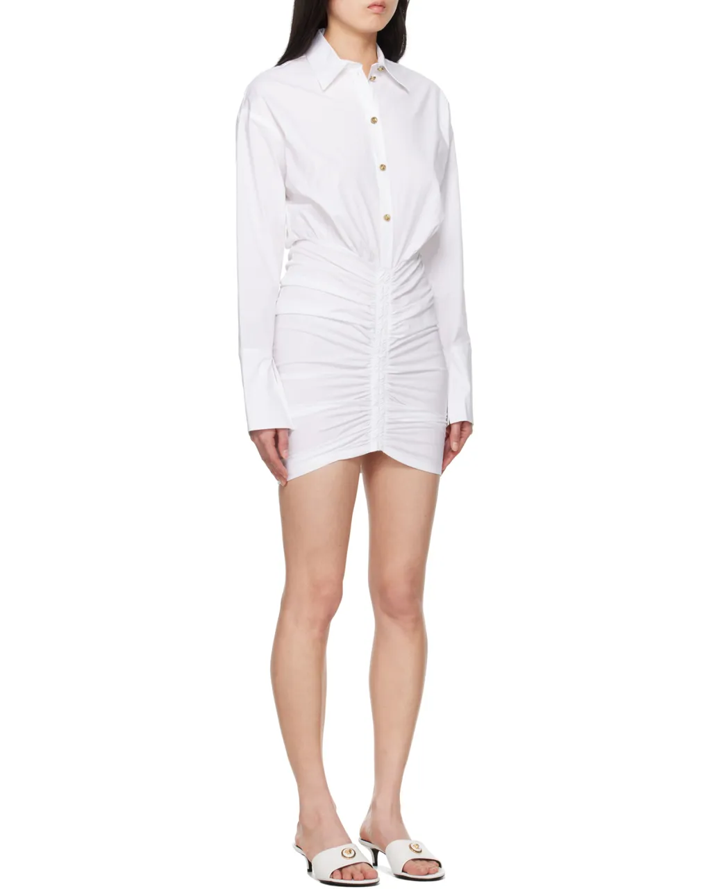 Ruched Shirt Minidress