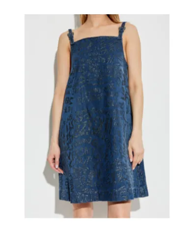 Glitter Finish Denim Dress