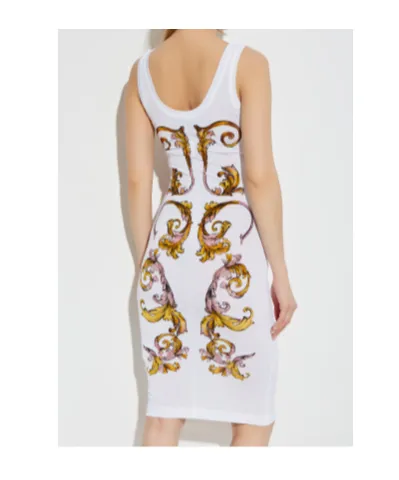 Baroque Print Midi Dress