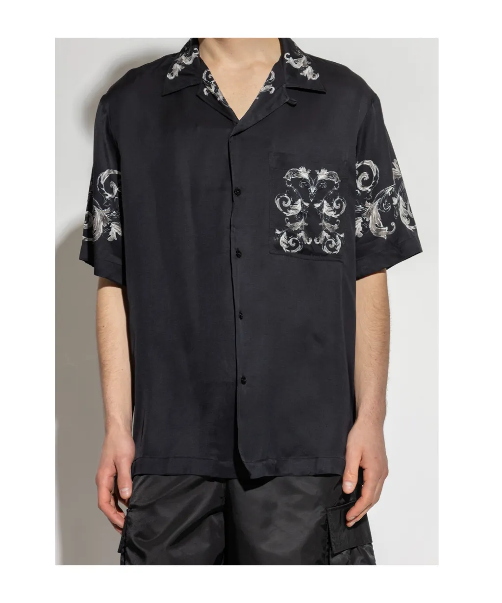 Barocco Print Short-Sleeved Shirt