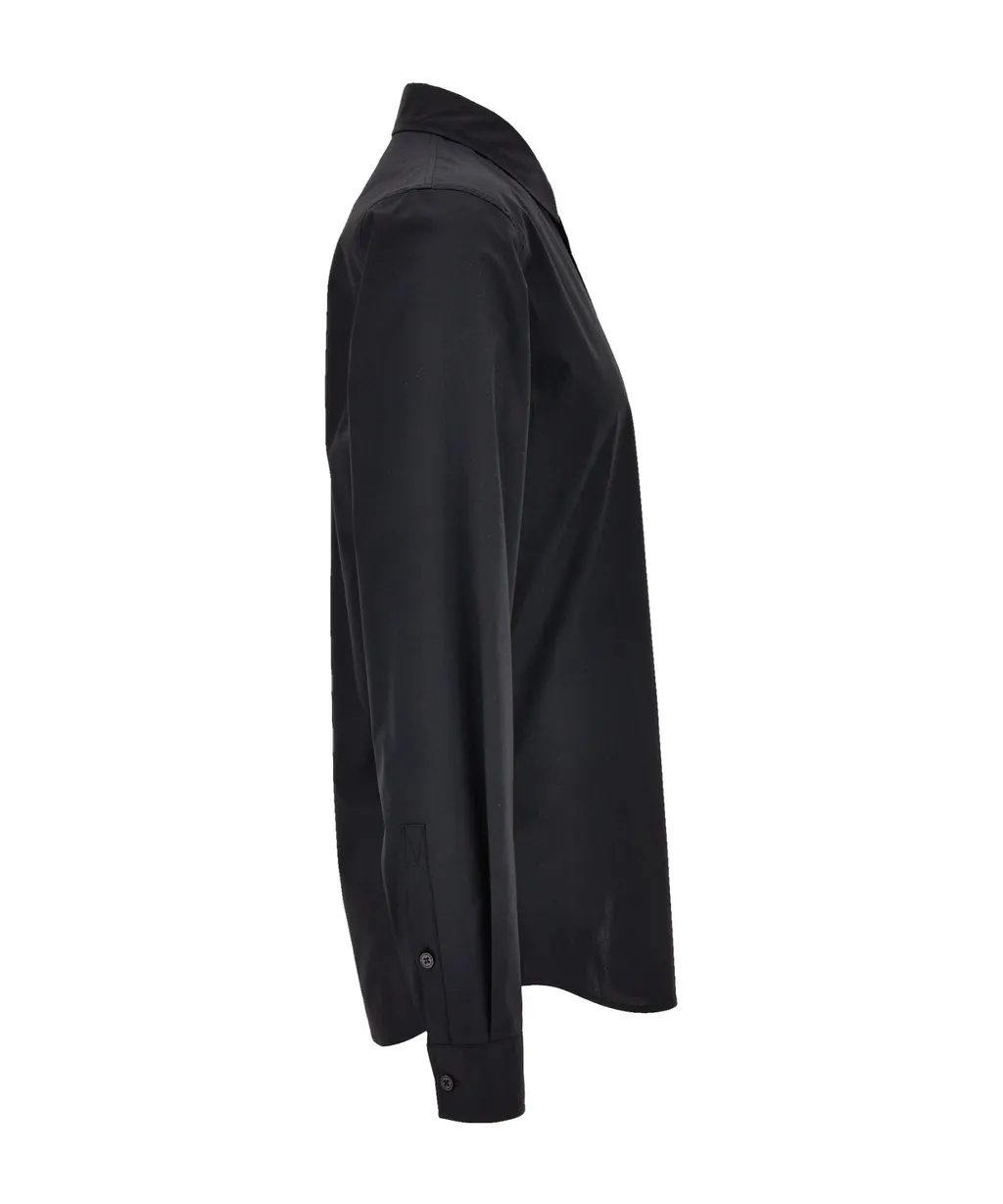 Logo Embroidered Long-Sleeved Shirt