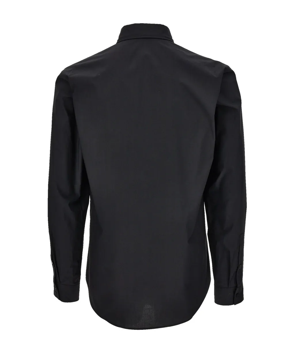 Logo Embroidered Long-Sleeved Shirt