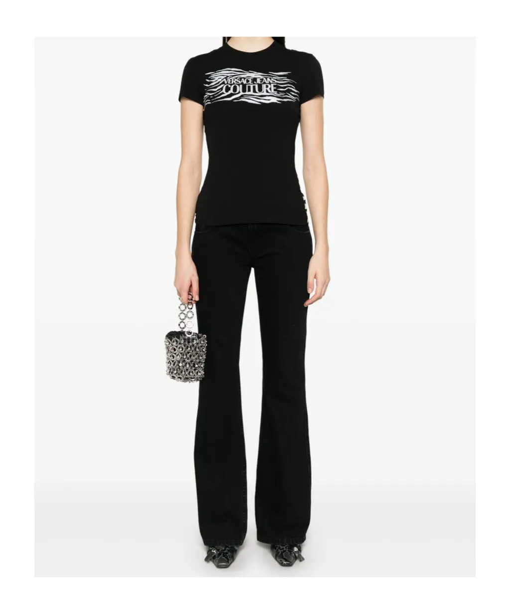 Zebra Printed Crewneck T-Shirt
