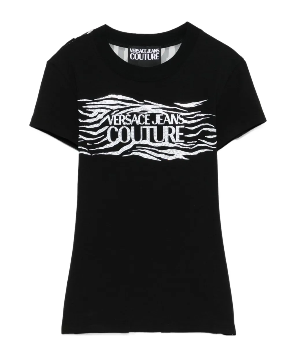 Zebra Printed Crewneck T-Shirt