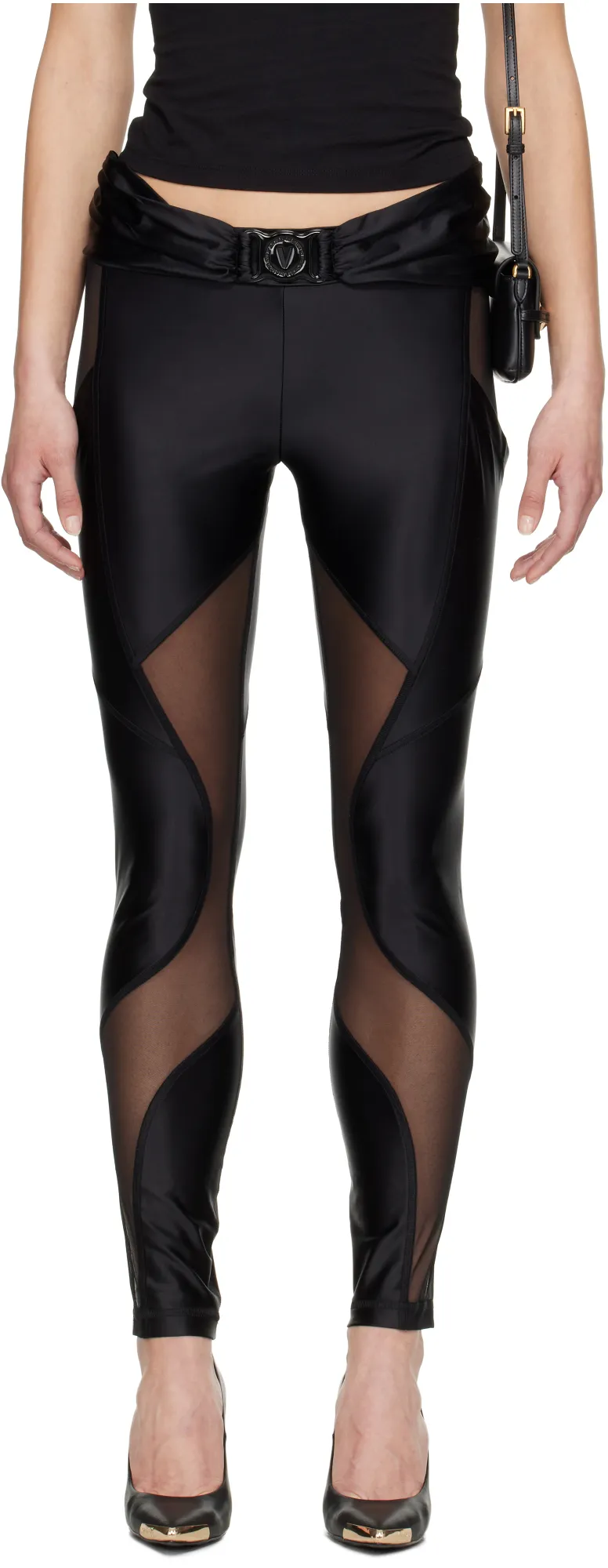 V-Buckle Detail Pants