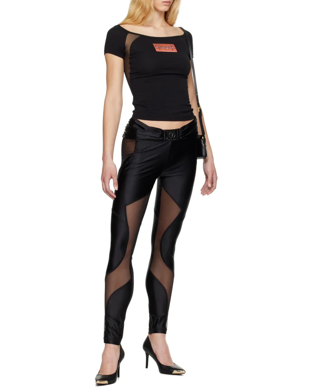 V-Buckle Detail Pants