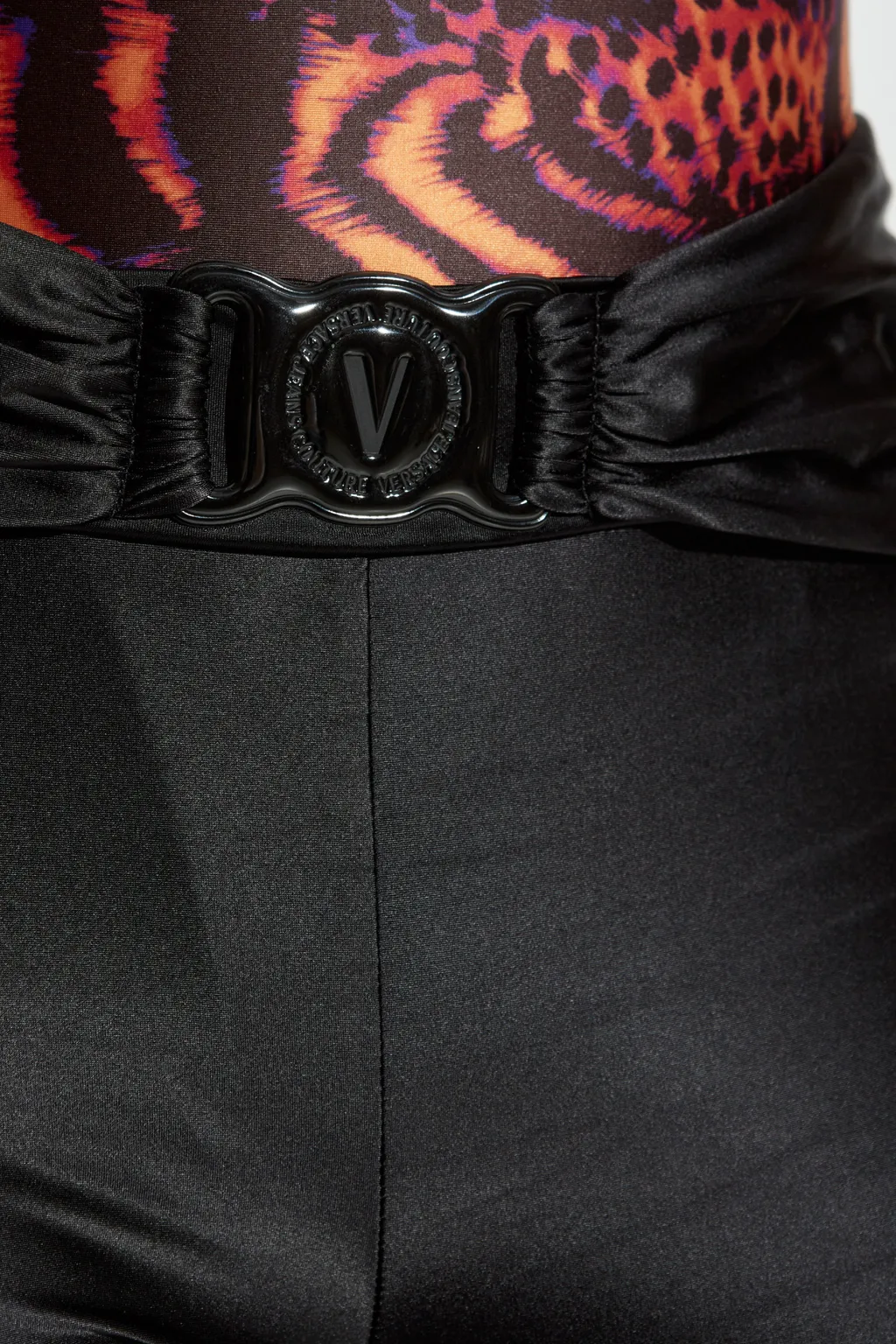 V-Buckle Detail Pants