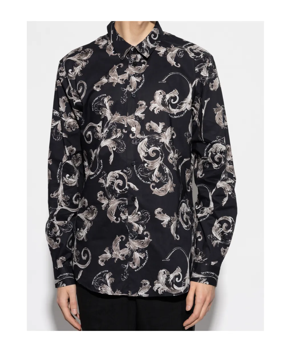 Jeans Couture Baroque Print Shirt