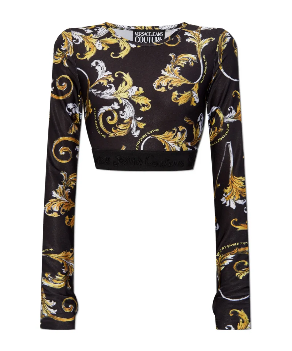 Baroque Print Crop Top