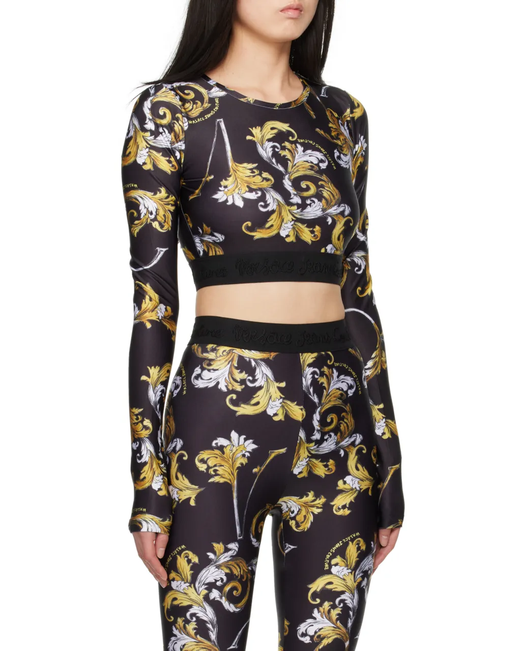 Baroque Print Crop Top