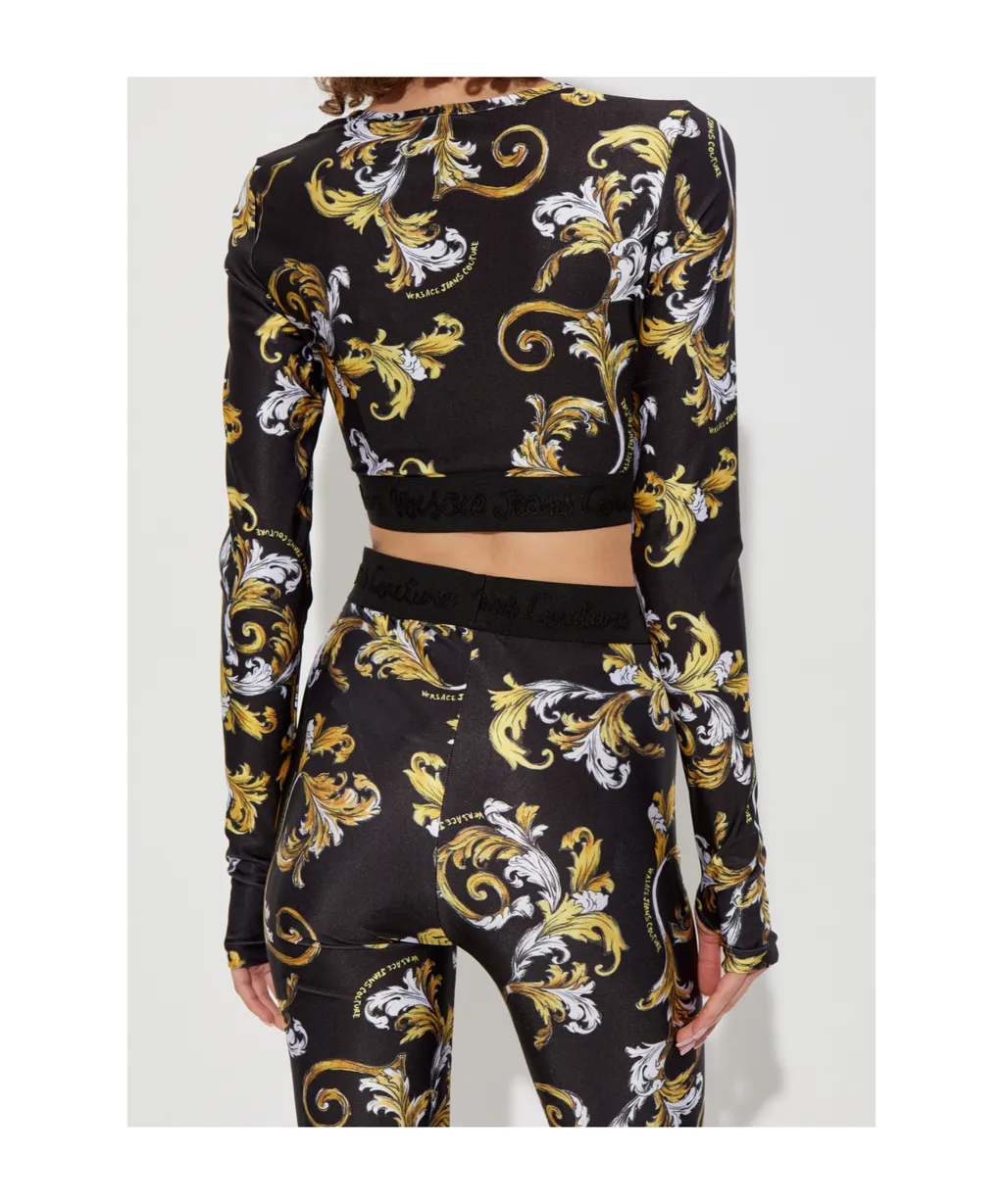 Baroque Print Crop Top