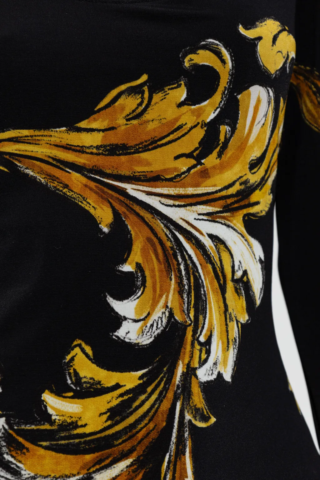 Baroque Print Midi Dress