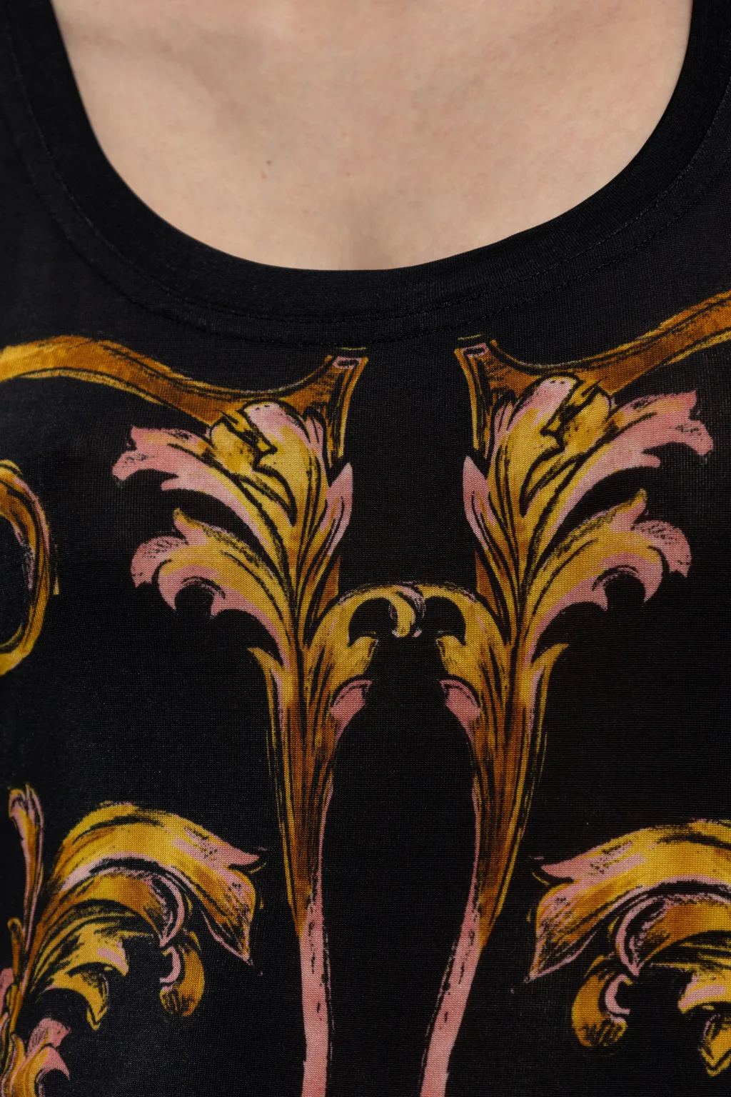 Baroque Print Midi Dress