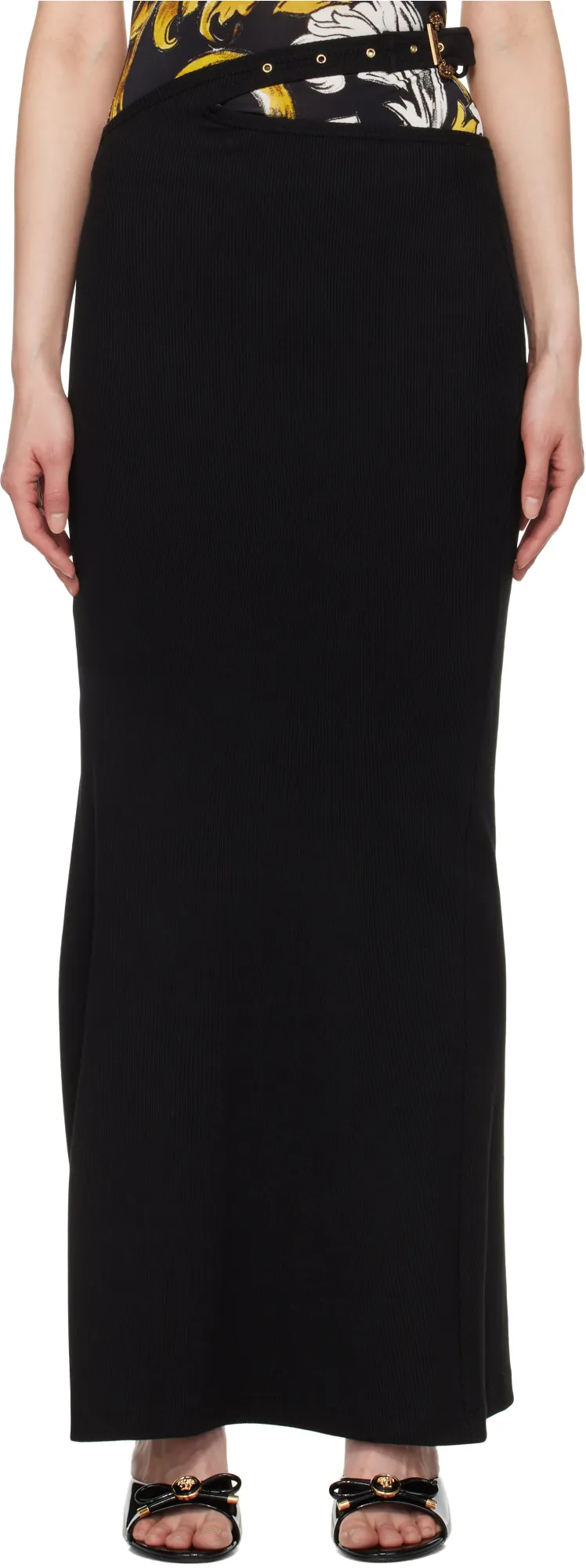 Asymmetric Belted Skirt